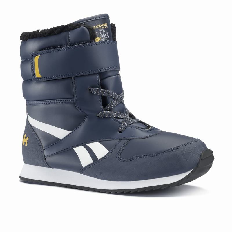 Ghete Iarna Reebok Cl Snow Jogger Fete Bleumarin/Albi Romania ME1778RF
